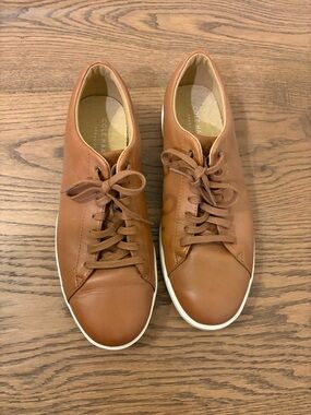 Cole Haan Men’s Tan Leather Lace-Up Sneakers size 9